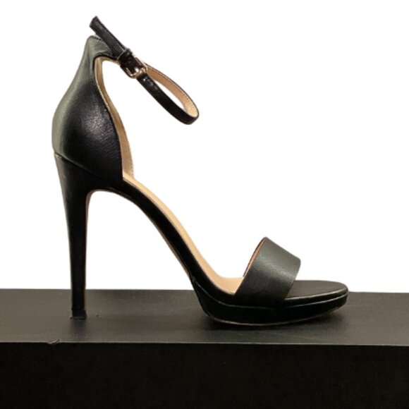 MM by Michael Shannon Black Ankle Strap Stiletto Heels | Size 8 - Picture 1 of 4